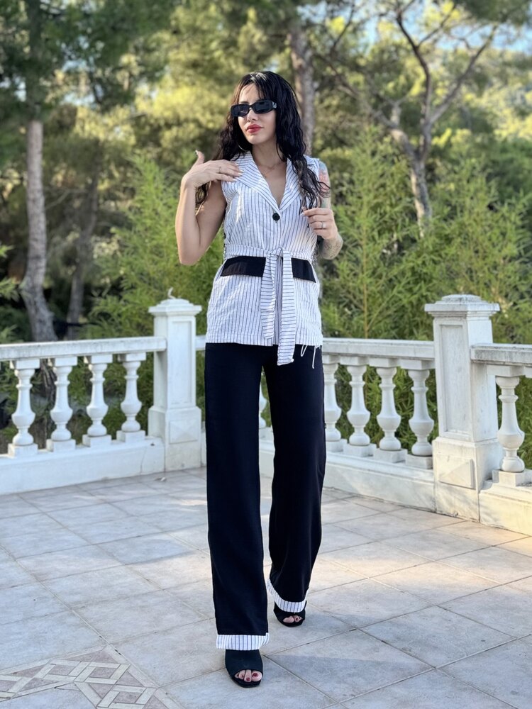 Tasarım Yelek Pantolon Takım (Siyah)