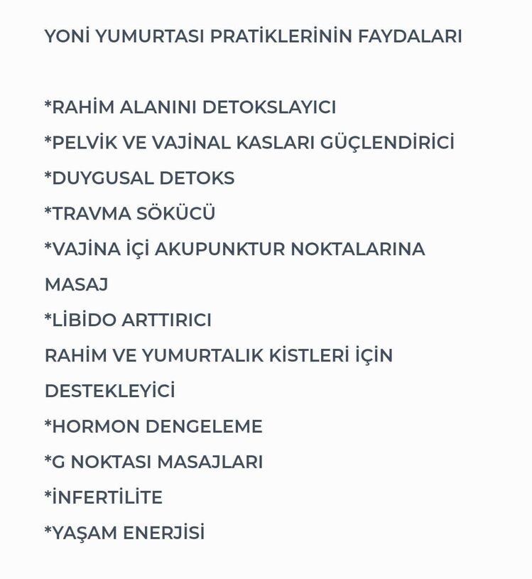 YONİ YUMURTASI 