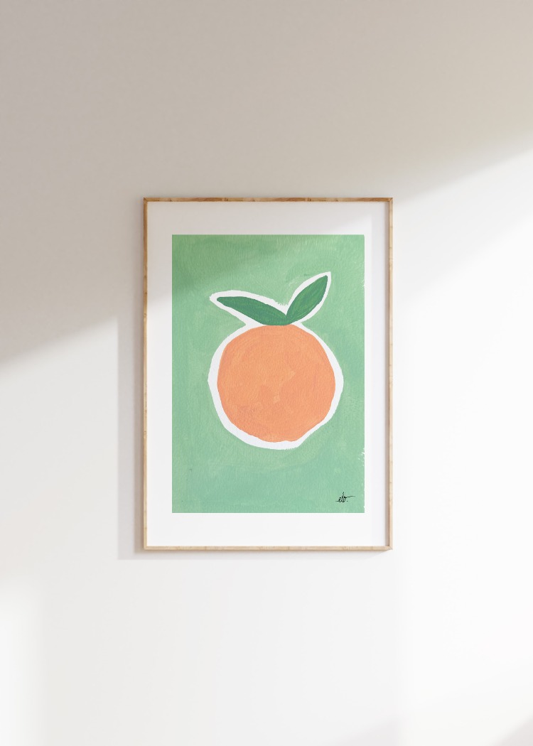 Pastel 2 - Portakal Baskı