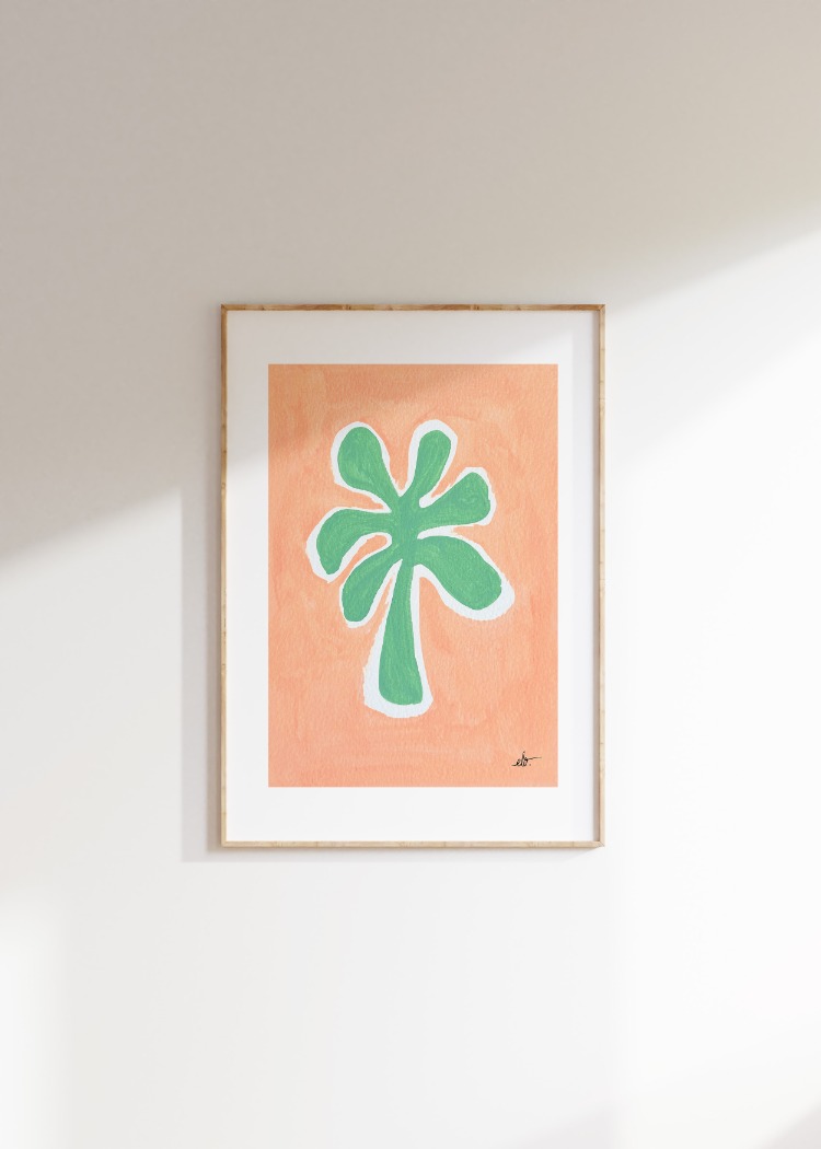 Pastel 1 - Palmiye Baskı