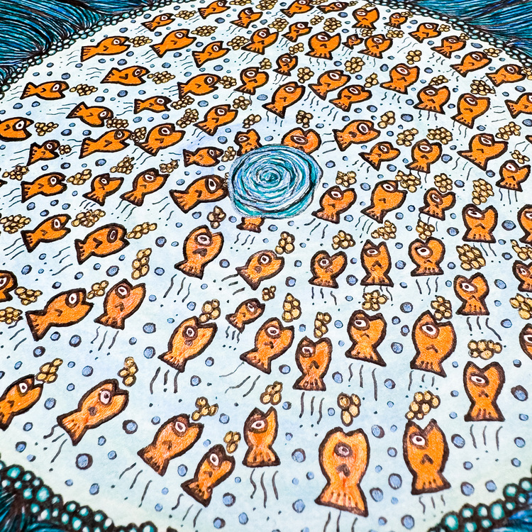 Round Gold Fish