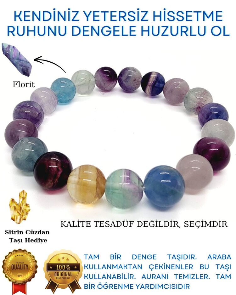 A KALİTE Florit Doğal Taş Bileklik