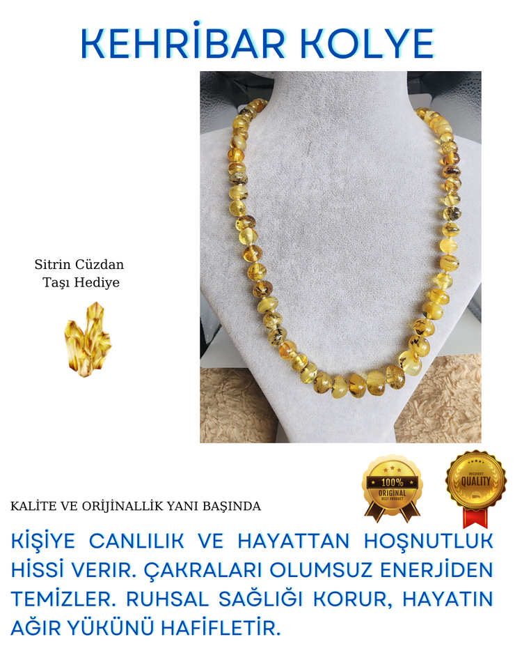 KEHRİBAR KOLYE