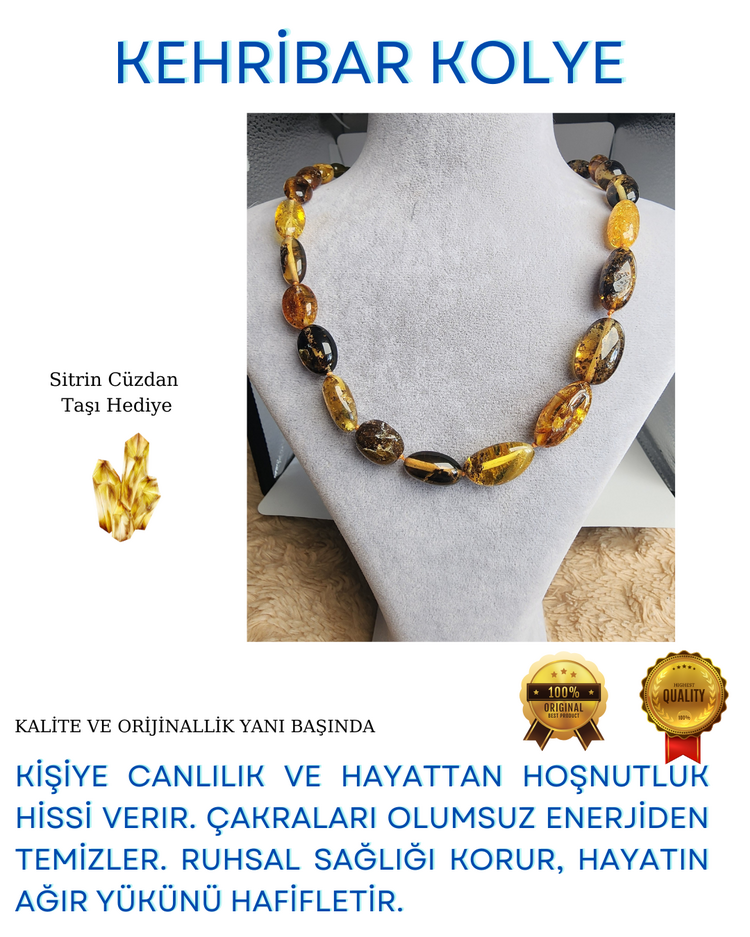KEHRİBAR KOLYE