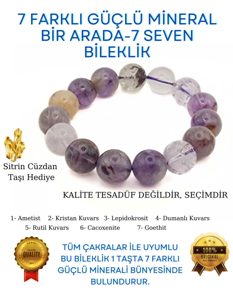 5A KALİTE 7 SEVEN - 7 FARKLI GÜÇ - BİLEKLİK