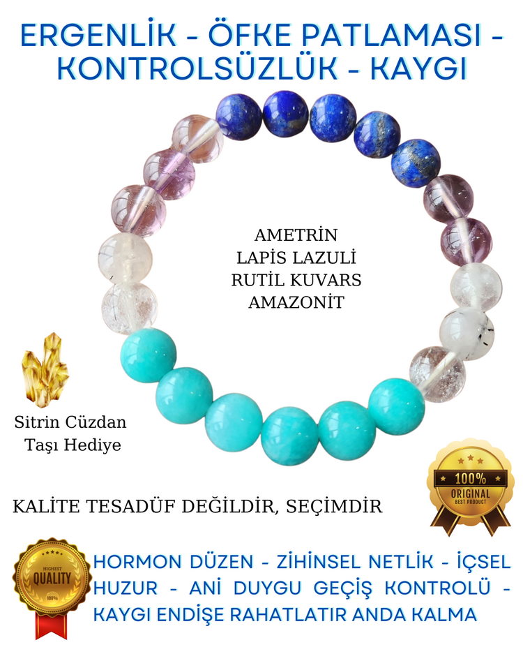 ÇOCUK ERGENLİK DOĞALTAŞ BİLEKLİK - A KALİTE