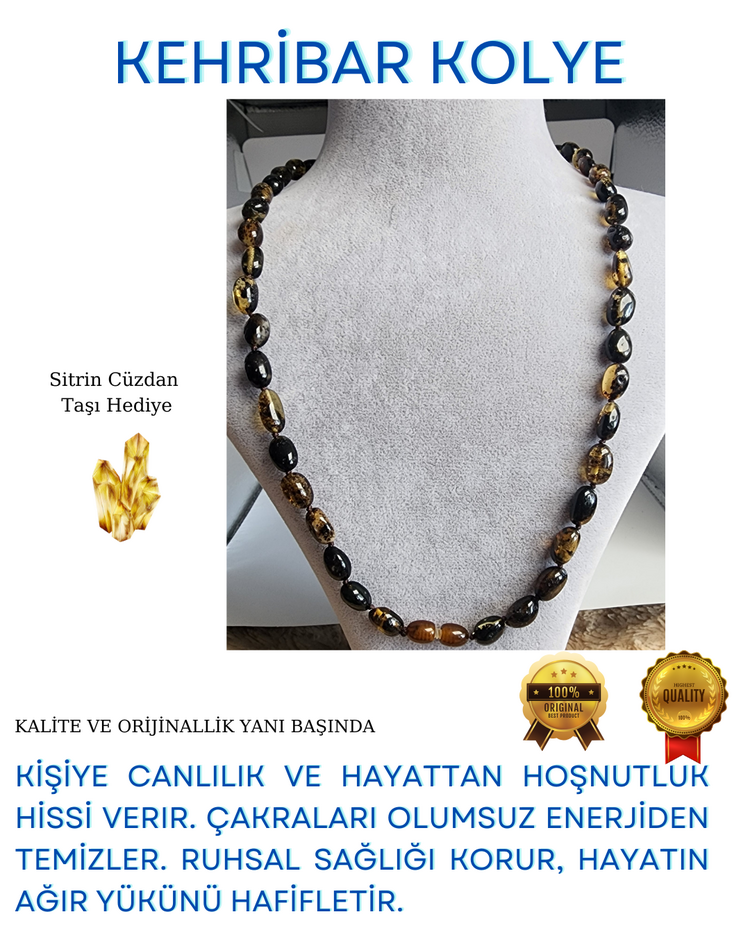 KEHRİBAR KOLYE