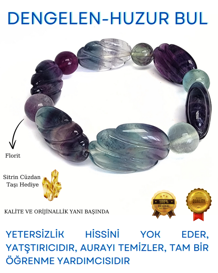 FLORİT DOĞALTAŞ BİLEKLİK