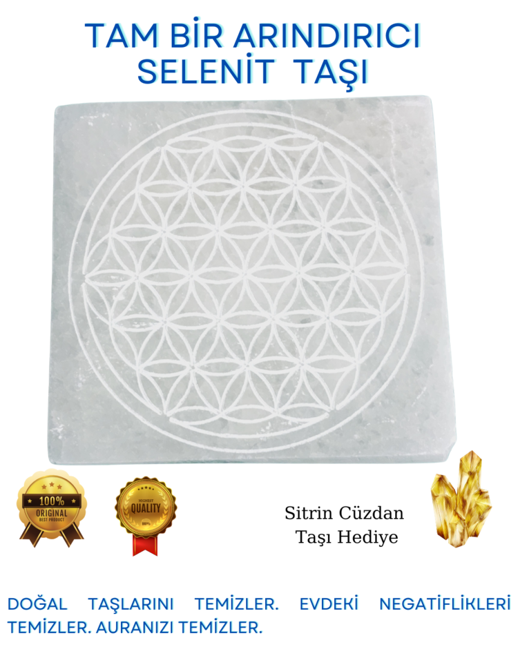 SELENİT TAŞI - KARE FORM BÜYÜK BOY