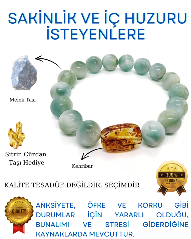 A KALİTE MELEKTAŞI DOĞAL TAŞ BİLEKLİK