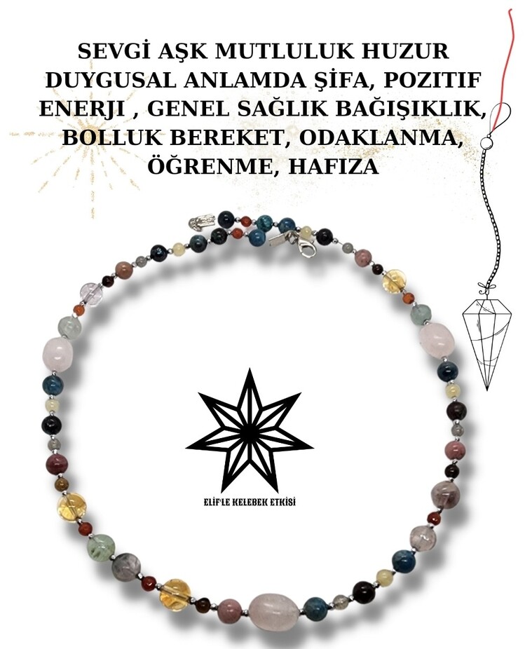 Doğal Taş Kolye ( 4, 6 ve 8 mm)