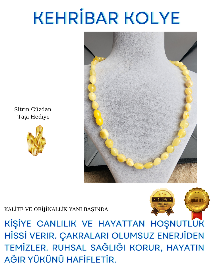 KEHRİBAR KOLYE