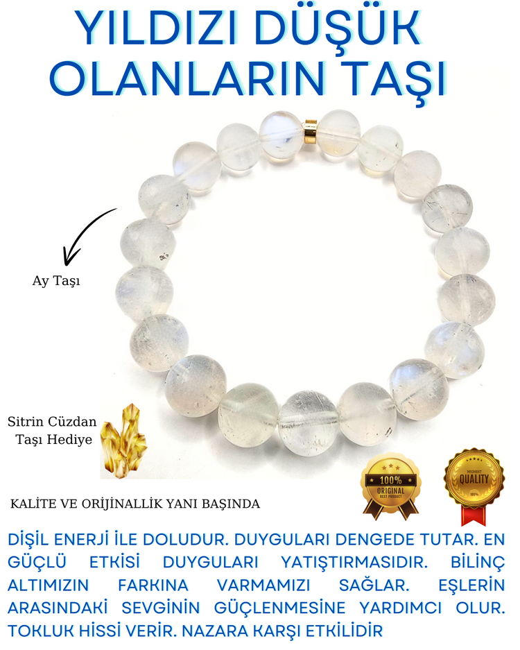 Aytaşı Doğal Taş Bileklik ( A Kalite )