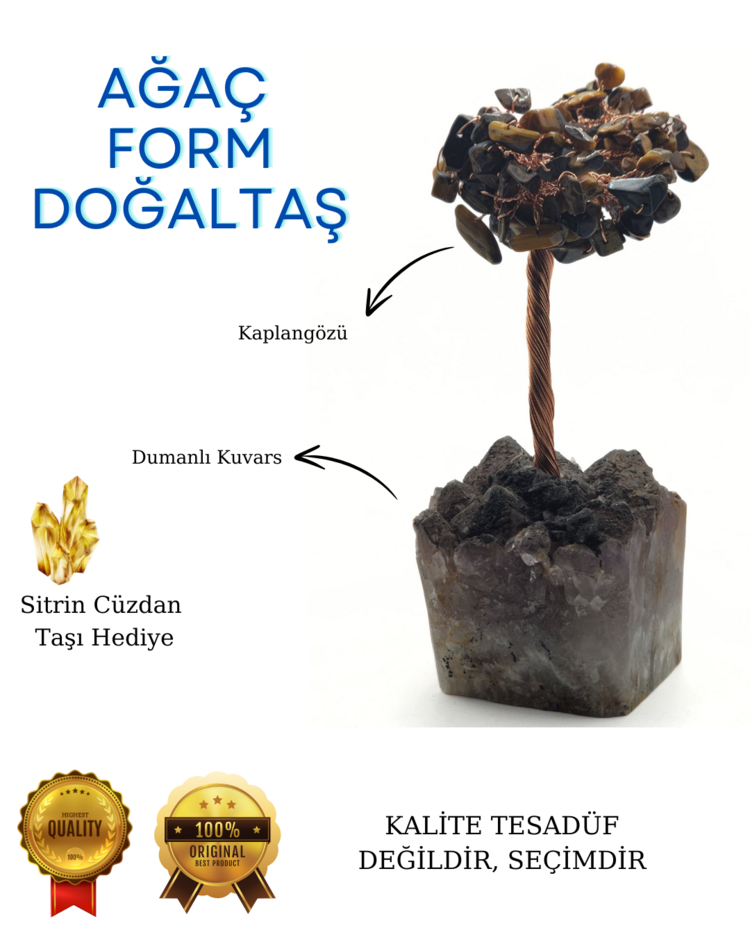 AĞAÇ FORM DOĞALTAŞ - D. KUVARS - KAPLANGÖZÜ