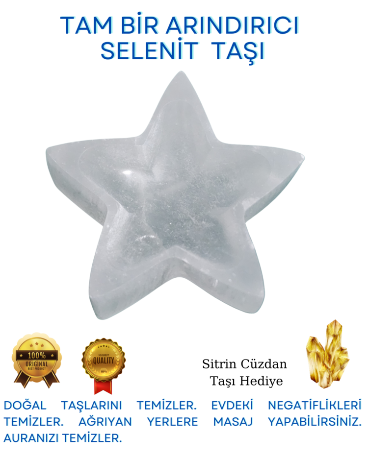 SELENİT TAŞI - YILDIZ FORM