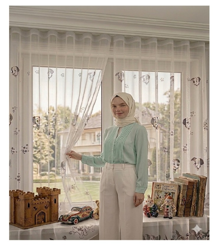 Sevimli Dostlar Çocuk Odası Tül Perde-EN: 180 cm: Boy: 200 cm-1/2 Pile