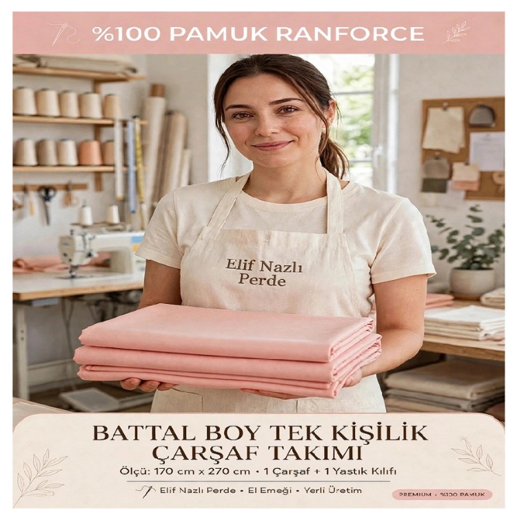 Battal Boy Tek Kişilik Çarşaf Takımı - Somon Rüyası