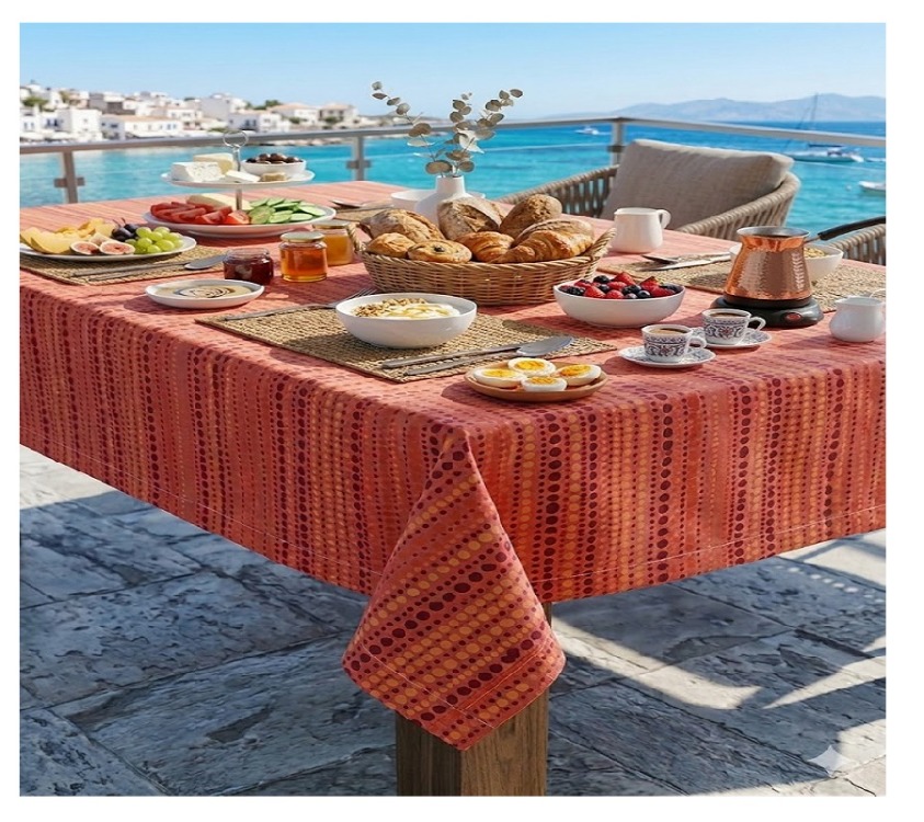 Taç Jakar SatenDikdörtgen Masa Örtüsü – Ölçü: 120 x 180 cm