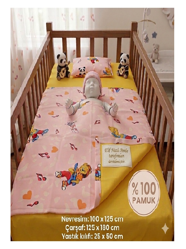 Bebek Nevresim Takımı -% 100 Pamuk