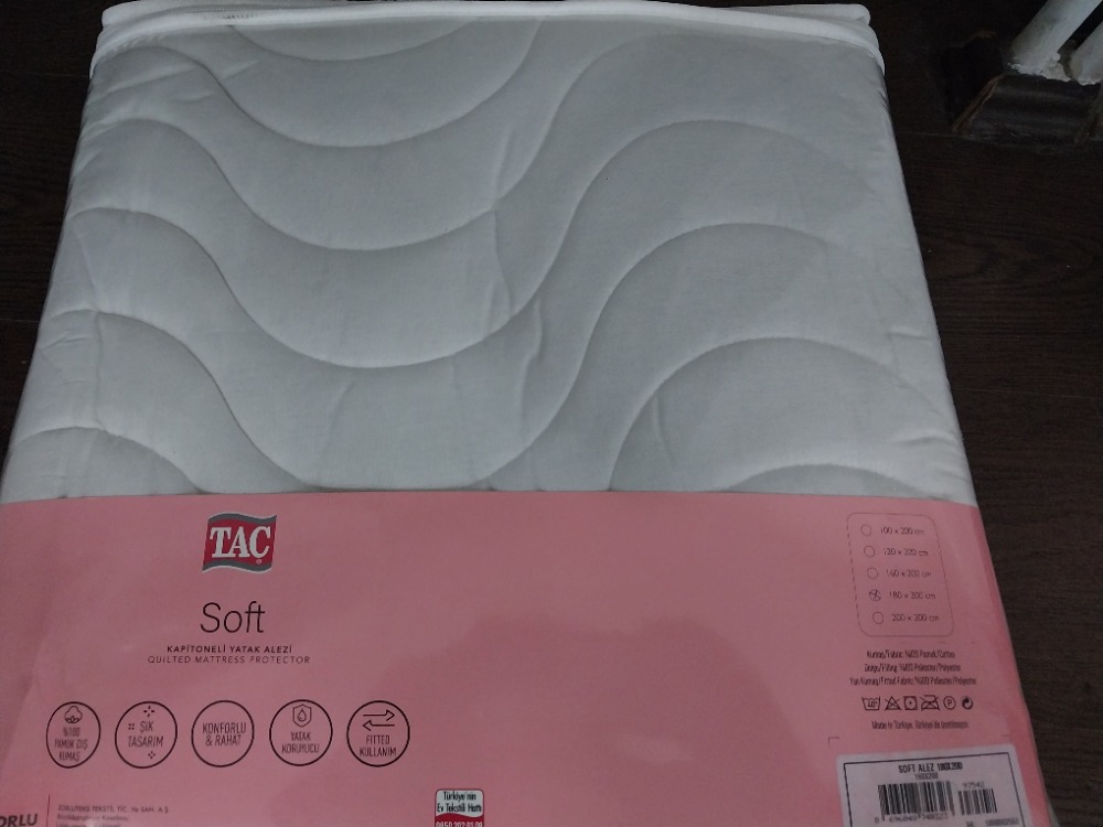 Taç Soft Kapıtoneli Fitted Çift Kişilik Alez-Yatak Koruyucu 160 x 200...