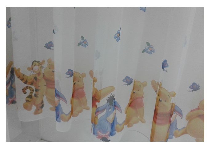 TAÇ LİSANSLI ÇİZGİ KAHRAMAN WINNIE THE POOH TÜL PERDE- EN:195 cm BOY: 200 cm -1/2 Pile