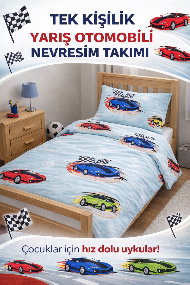 Tek kişilik Nevresim Takımı- %100 Pamuk
