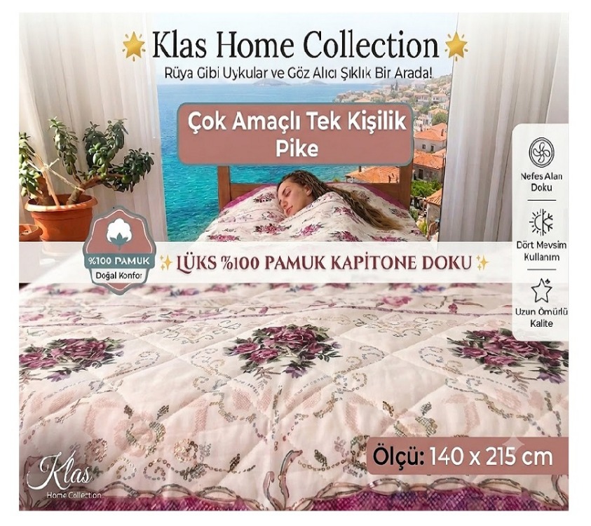 Çok Amaçlı Kapitone Pike Takımı-Tek Kişilik