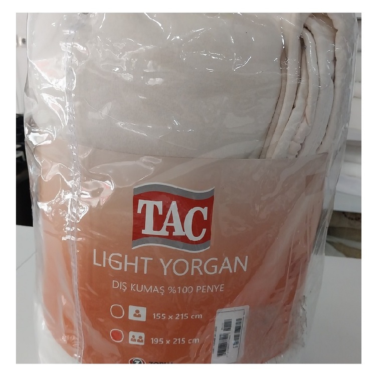 Taç Light Yorgan -Çift kişilik -Renk: Ekru