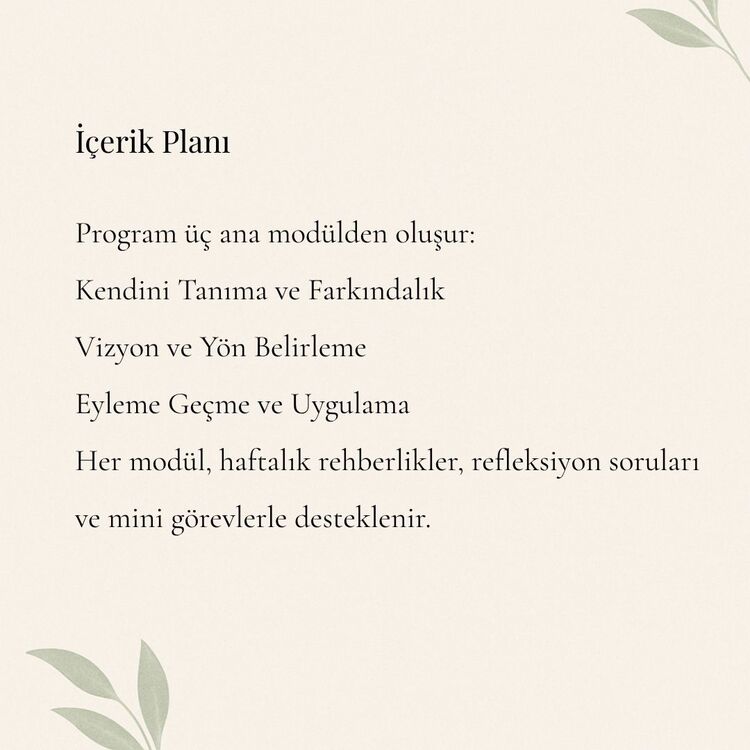 Re:Self | 3 Aylık Kendini Yeniden İnşa Programı