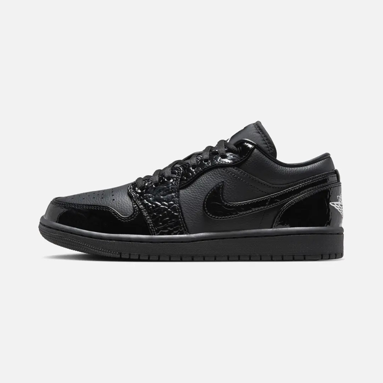 Air Jordan 1 Low SE Patent Elephant Black