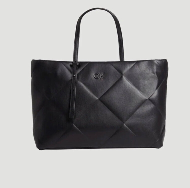 Calvin Klein Re-Lock Quilt Tote Black (28x38)