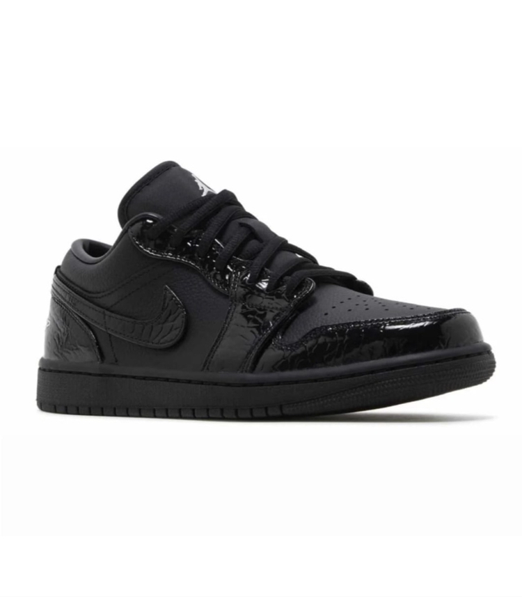 Air Jordan 1 Low SE Patent Elephant Black