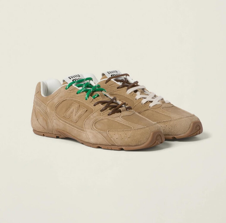 New Balance x Miu Miu 530 SL Suede Ecru