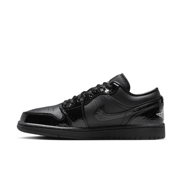 Air Jordan 1 Low SE Patent Elephant Black