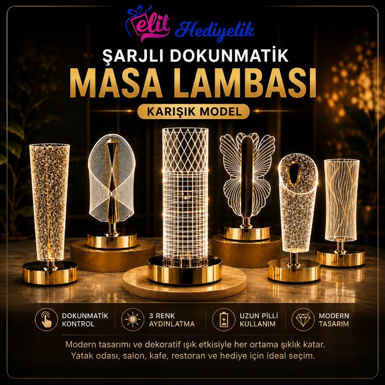 Masa Lambası Dokunmatik Şekilli 