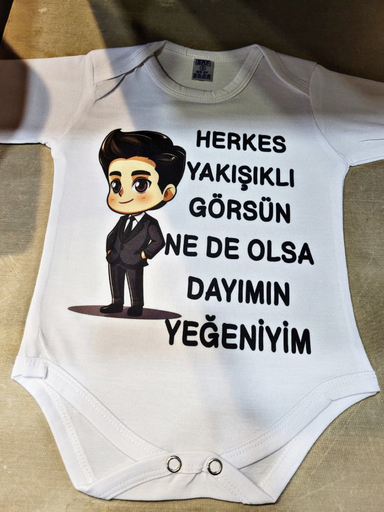 Resimli Yazılı Bebek Zıbını