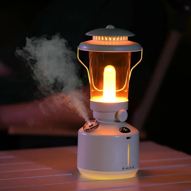 Şarjlı Gece Lambası ve Oda Nemlendicili Buhardanlık Gaz Lambası