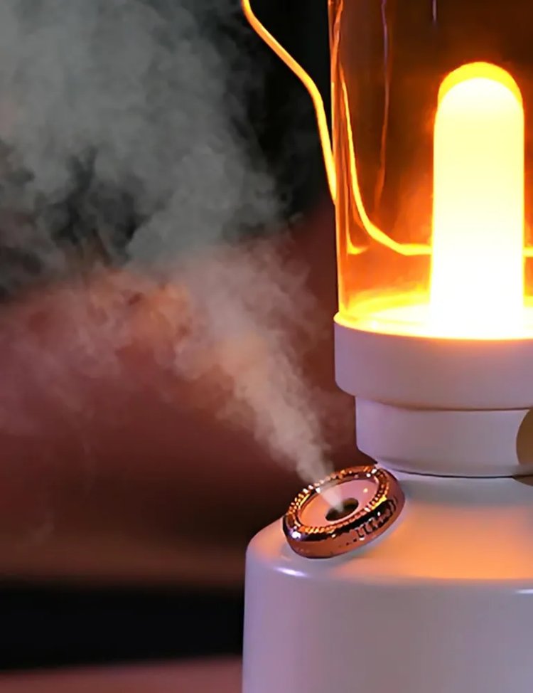 Şarjlı Gece Lambası ve Oda Nemlendicili Buhardanlık Gaz Lambası