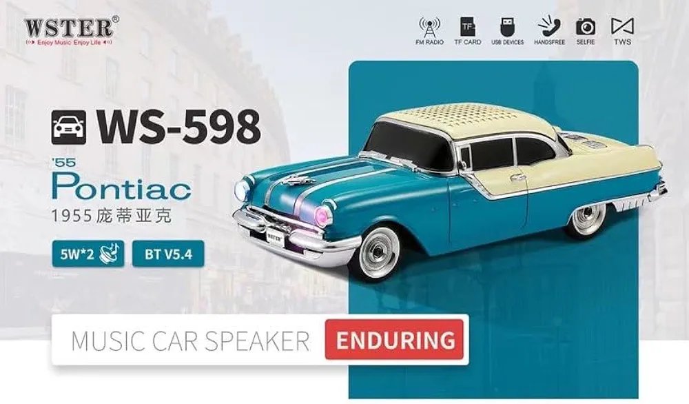 Nostaljik Bluetoothlu Müzikli Araba