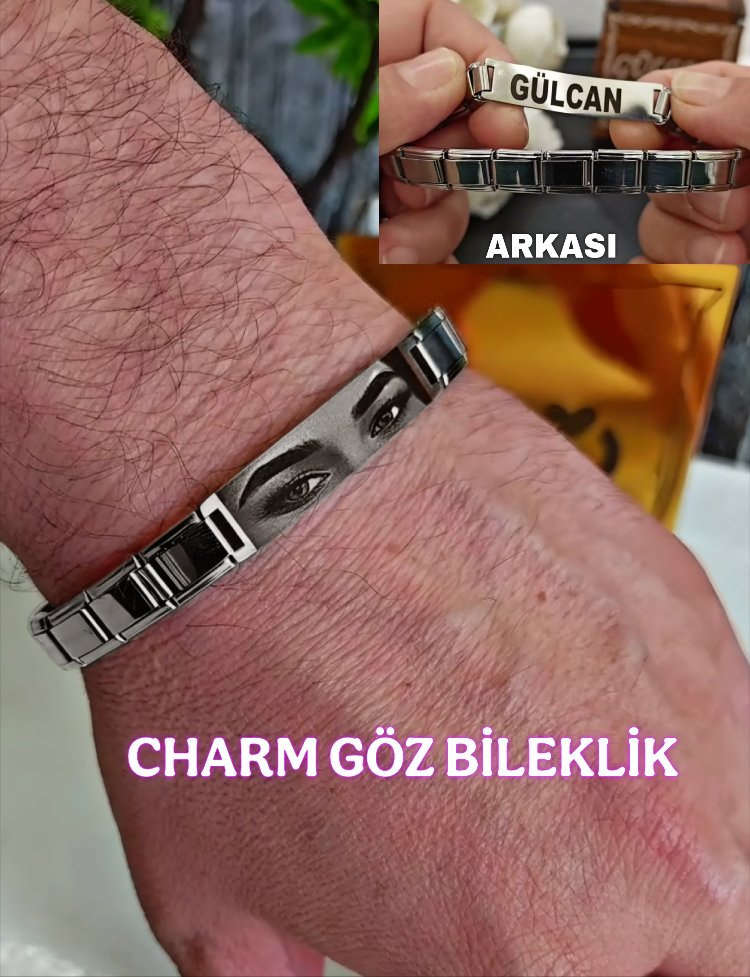 Charm Göz Baskılı Bileklik