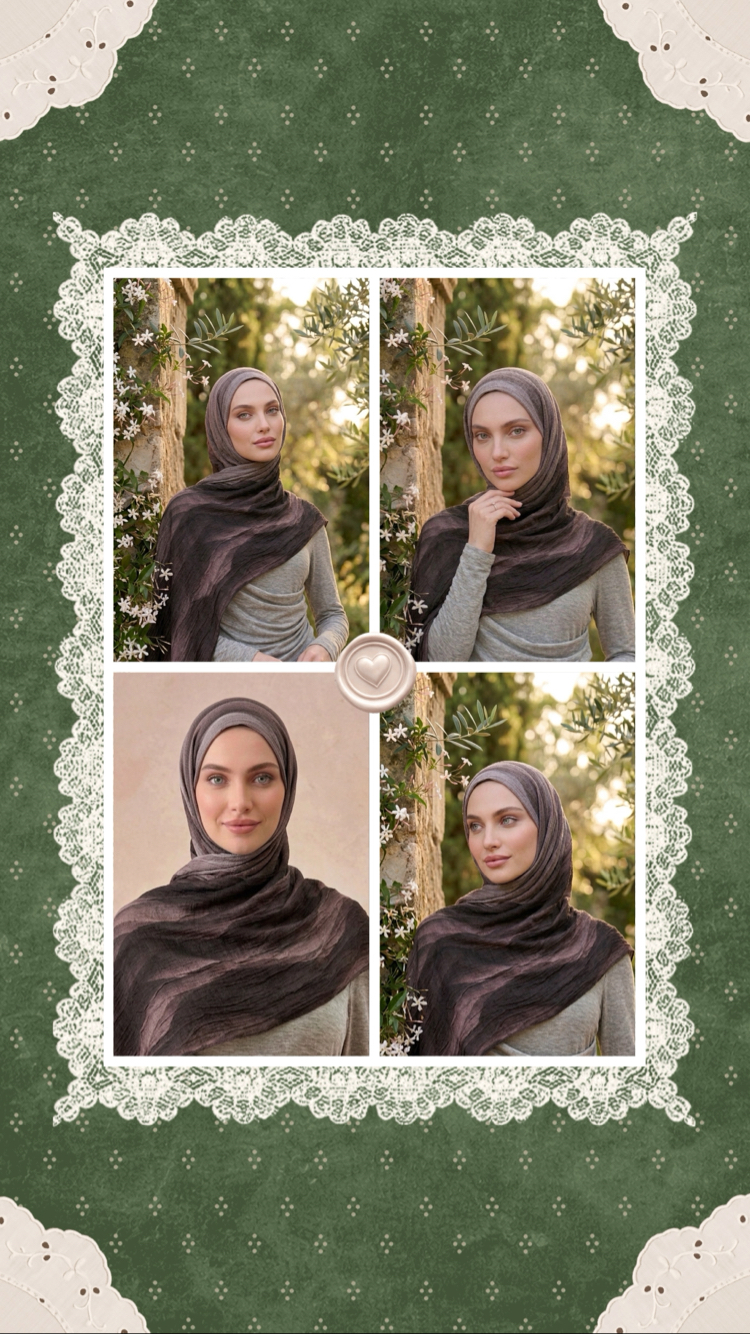 Liva Model•Kraş şal~Tozlu kahve