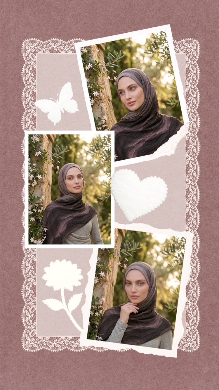 Liva Model•Kraş şal~Tozlu kahve