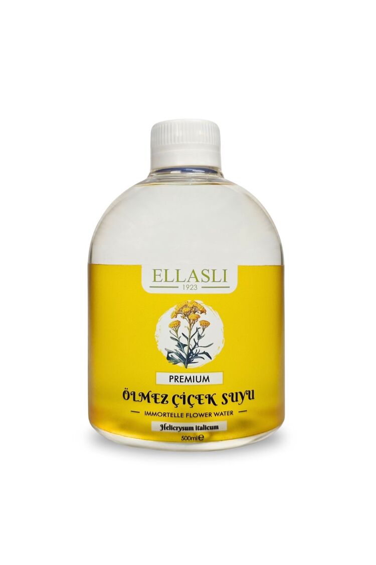 premium saf doğal ölmez çiçek suyu 500ml kapaklı pet şişe 