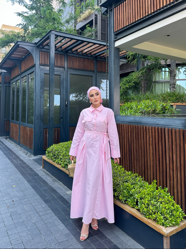 BERCESTE ELBİSE PEMBE
