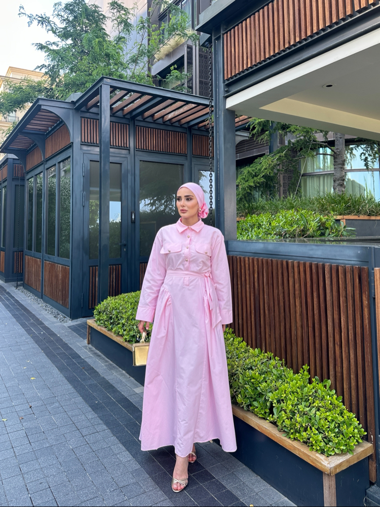 BERCESTE ELBİSE PEMBE