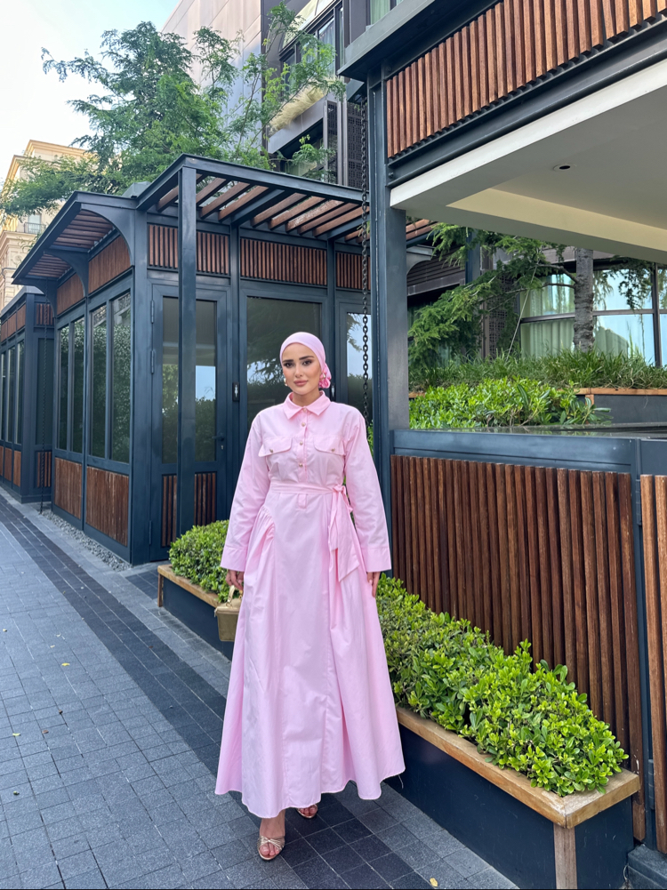 BERCESTE ELBİSE PEMBE