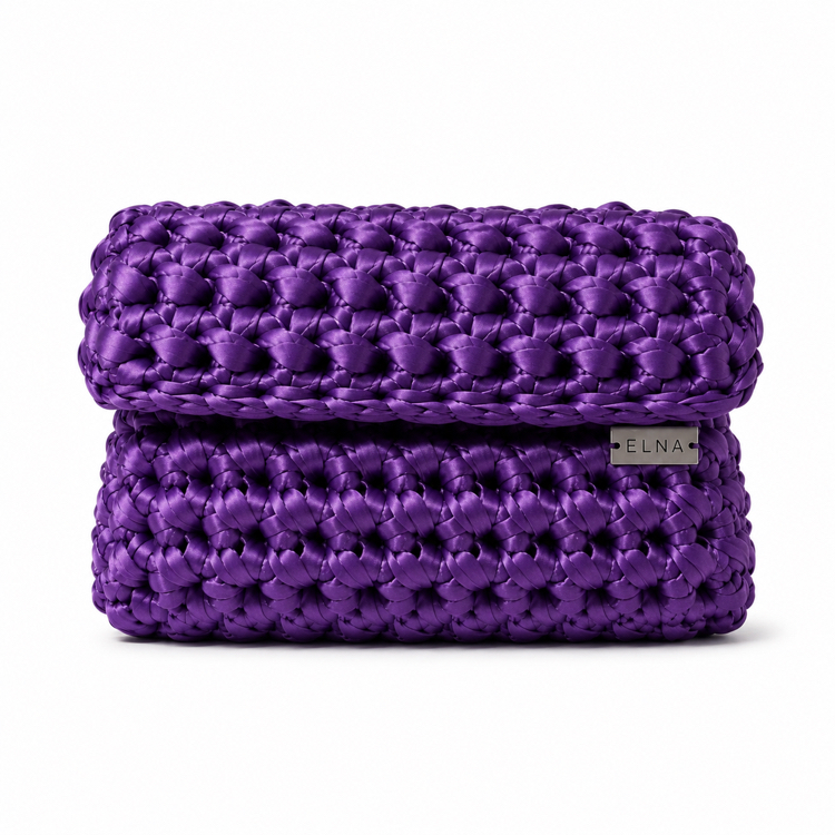 Purple Satin Clutch