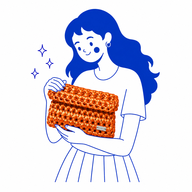 Orange Stain Clutch