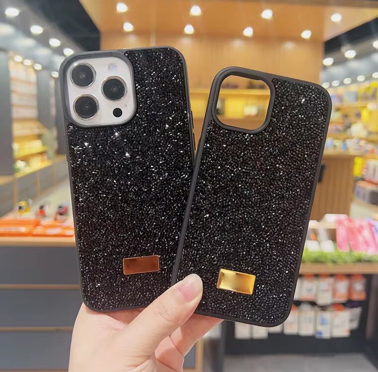 Siyah Swarovski Taşlı Kılıf