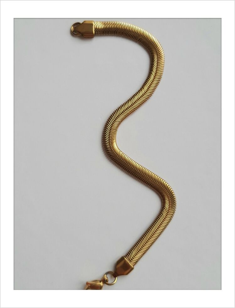 Elpis Snake | Kalın Yassı Zincir Bileklik 